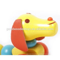 Fancy Pulling Along Wooden Dog Toy for kids